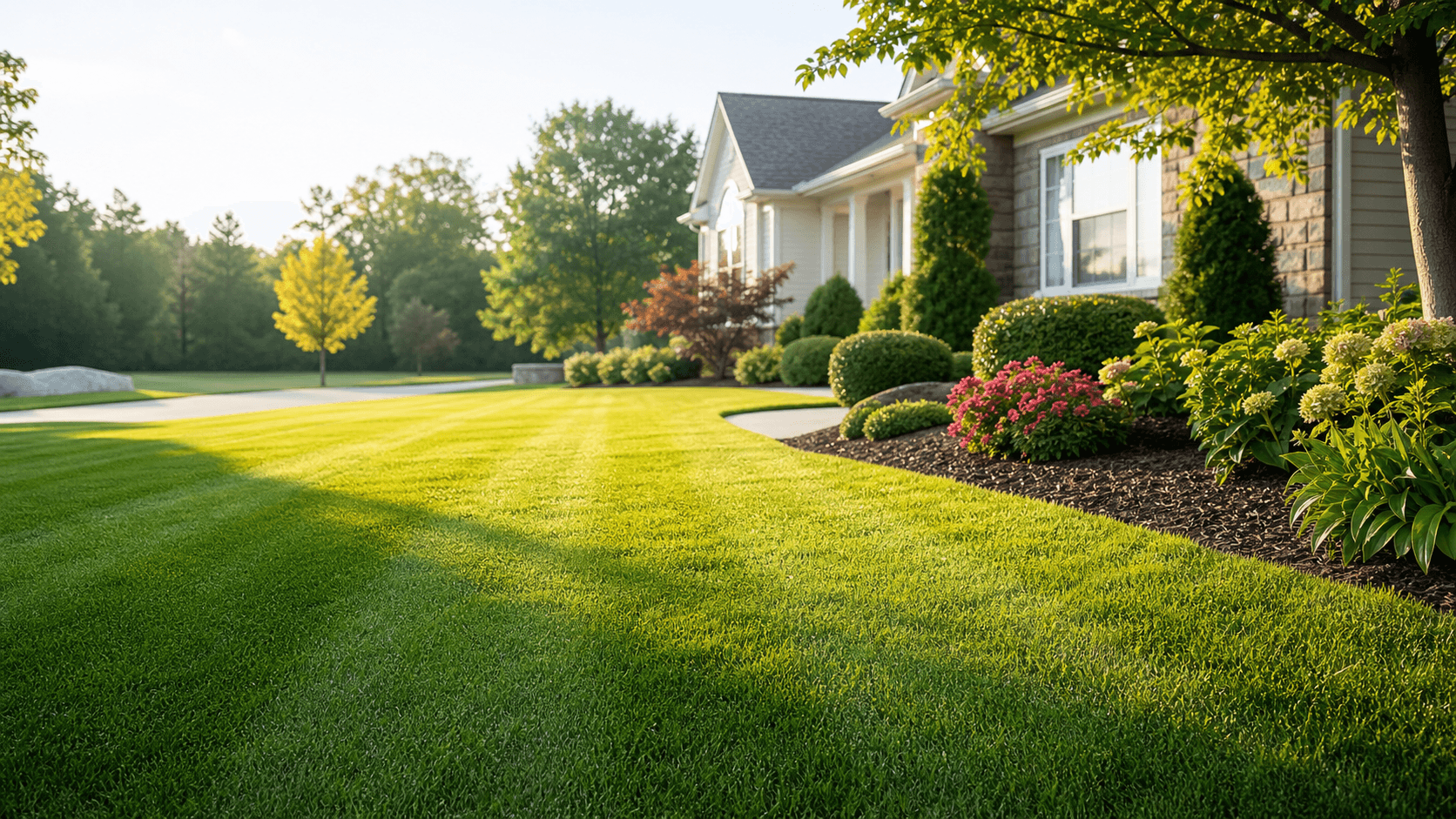 Seasonal Maintenance lawn care and landscaping project example